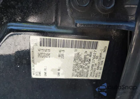 2011 Nissan Altima 2.5 S z USA, uszkodzony, nr VIN 1N4AL2AP6BC176027